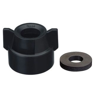 114445-1-CELR, BLACK ROUND CAP (WITH GASKET)