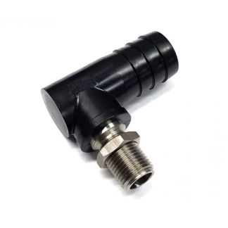 12201-CE-1062TD, 1" ELBOW BARB X STAINLESS 11/16" MALE NOZZLE THREAD
