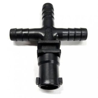 18637-113-406-NYB, SINGLE OUTLET X 3/8" BARB CROSS NO DIAPHRAGM