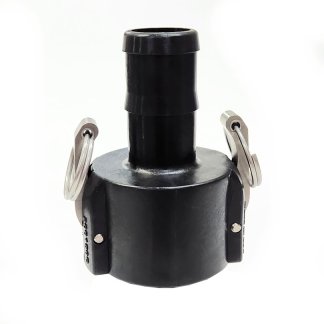 200150C, 2" C STYLE CAM COUPLER X 1-1/2 HOSE BARB