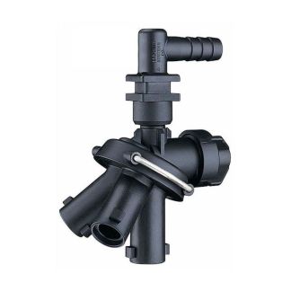 24230A-1-540-NYB, 3 OUTLET TRIPOD NOZZLE BODY WITH 1/2" SINGLE HOSE BARB