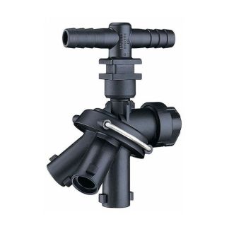 24230A-2-540-NYB, 3 OUTLET TRIPOD NOZZLE BODY WITH 1/2" DOUBLE HOSE BARB