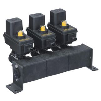 443BEC-44T4T-P, 440 SERIES 3 SECTION ON/OFF VALVE MANIFOLD, EC SERIES LESS CABLE, 1" FPT INLETS X 1" FPT OUTLETS