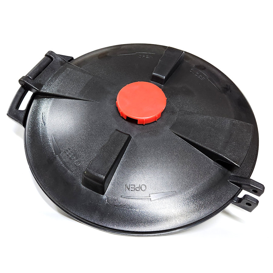 62532, 16" HINGED LID WITH RED VENT