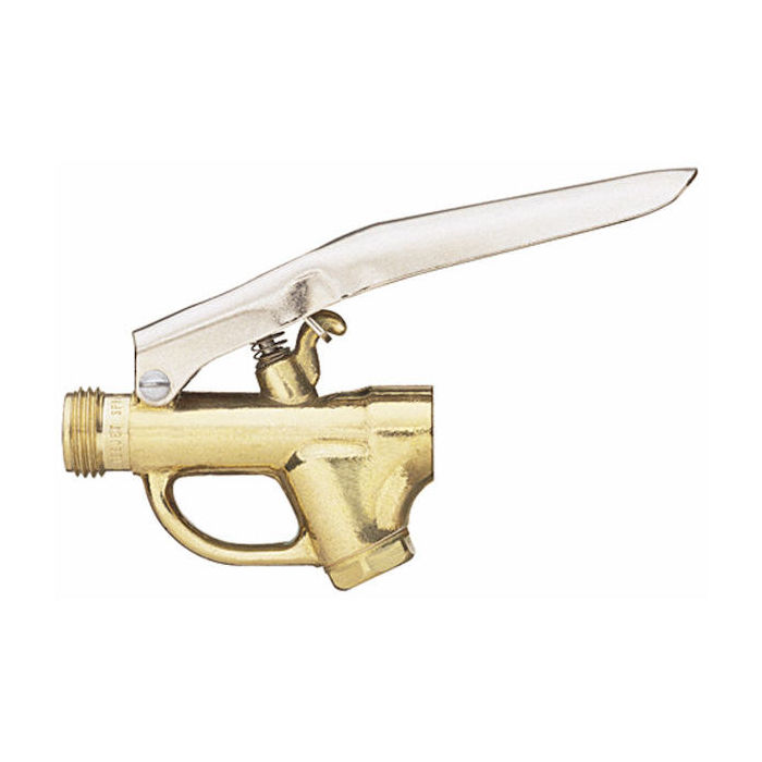 6466, BRASS TRIGGER VALVE WITH EXTRA LONG TRIGGER, 1/4" FPT INLET X 11/16" (M) OUTLET