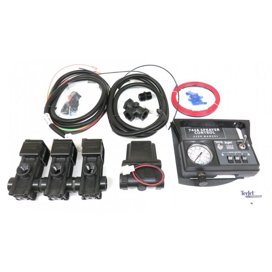 90-50163, 744A 3-SECTION KIT W/100 PSI GAUGE, SOLENOID HARNESS, 3/4" 244C BUTTERFLY REGULATOR, (3) 144A SOLENOID VALVES