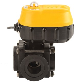 EVX100SL, 1" FPT 3-WAY ELECTRIC ON/OFF VALVE - M100 FLANGE SIDE INLET