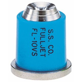 FL-10VS, SIZE 10 FULLJET WIDE ANGLE FULL CONE SPRAY TIP NOZZLE STAINLESS LIGHT BLUE