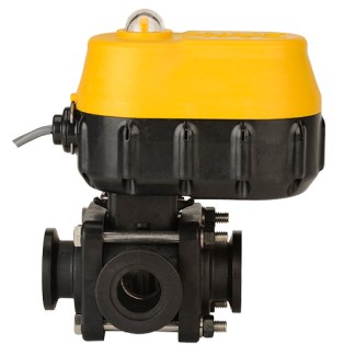 MEVX100SL, M100 FLANGE 3-WAY ELECTRIC ON/OFF VALVE - M100 FLANGE SIDE INLET