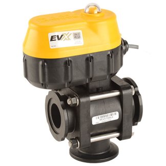 MEVX100BL, M100 FLANGE 3-WAY ELECTRIC ON/OFF VALVE - M100 FLANGE BOTTOM INLET
