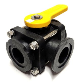 MV200SL, 2" X 2" X 2" (M200) STD. PORT FLANGE 3-WAY VALVE - SIDE INLET