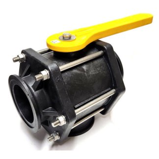 MV300BL, 3" X 3" X 3" (M300) FULL PORT FLANGE 3-WAY VALVE - BOTTOM INLET