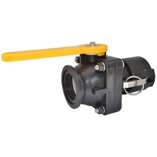 MVSD220FP, 2" (M220) FULL PORT FLANGE X 2" FEMALE CAM COUPLER STUBBY VALVE