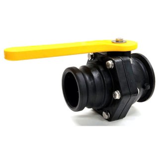 MVSF300, 3" (M300) FLANGE X 3" MALE CAM COUPLER STD. PORT STUBBY VALVE