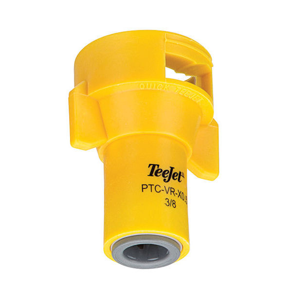 PTC-VR-X0.5-1/4, VARIABLE RATE NOZZLE WITH 1/4 PUSH-TO-CONNECT, .09-.54 GPM YELLOW