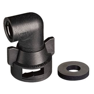 QJ4676-90-1/4-NYR, QUICK CAP 90°  X 1/4" FPT (WITH GASKET)