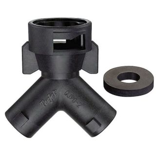 QJ90-2-NYR, QUICK CAP ADAPTER X DOUBLE 45° Y-OUTLET (WITH GASKET)
