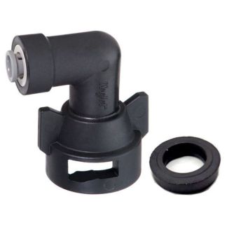 QJ98598-90-1/4, QUICK CAP X 90° ELBOW 1/4" PUSH-TO-CONNECT (WITH GASKET)