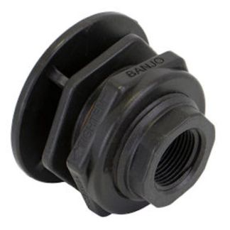 TF100AV, 1" FPT BULKHEAD TANK PORT WITH ANTI-VORTEX FLANGE, VITON