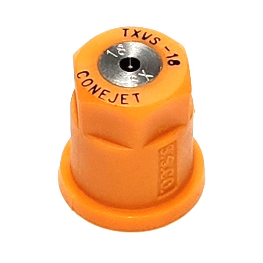 TX-VS18, SIZE 18 TX CONEJET HOLLOW CONE SPRAY TIP NOZZLE STAINLESS ORANGE