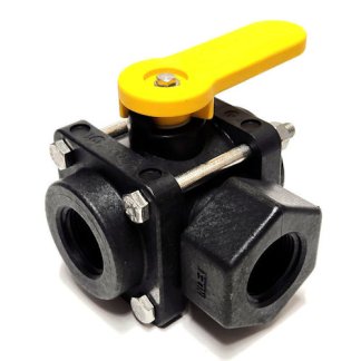 V100SL, 1" X 1" X 1" FPT 3-WAY VALVE - SIDE INLET