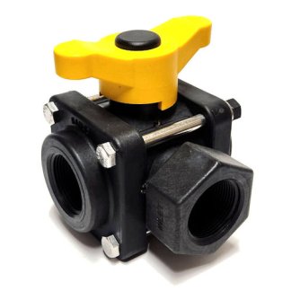 V125SL, 1-1/4" X 1-1/4" X 1-1/4" FPT 3-WAY VALVE - SIDE INLET