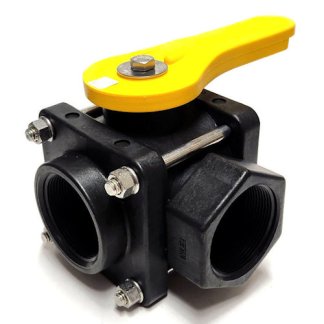 V200SL, 2" X 2" X 2" FPT 3-WAY VALVE - SIDE INLET