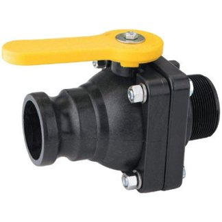 VSFMT204FP, 2" MPT X 2" MALE CAM COUPLER FULL PORT STUBBY VALVE