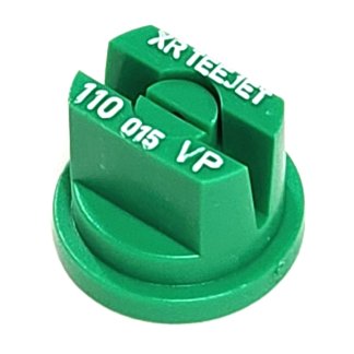 XR110015-VP, SIZE 015 110° EXTENDED RANGE FLAT SPRAY TIP NOZZLE POLY GREEN
