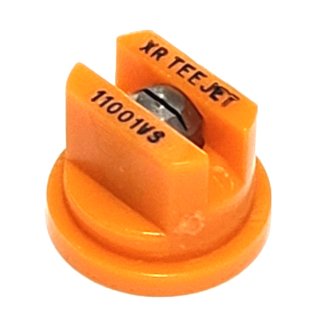 XR8001-VS, SIZE 01 80° EXTENDED RANGE FLAT SPRAY TIP NOZZLE STAINLESS ORANGE