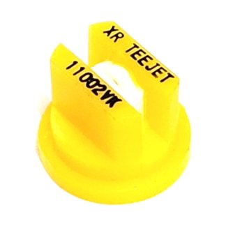 XR11002-VK, SIZE 02 110° EXTENDED RANGE FLAT SPRAY TIP NOZZLE CERAMIC YELLOW