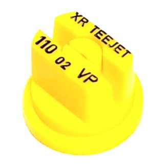 XR11002-VP, SIZE 02 110° EXTENDED RANGE FLAT SPRAY TIP NOZZLE POLY YELLOW