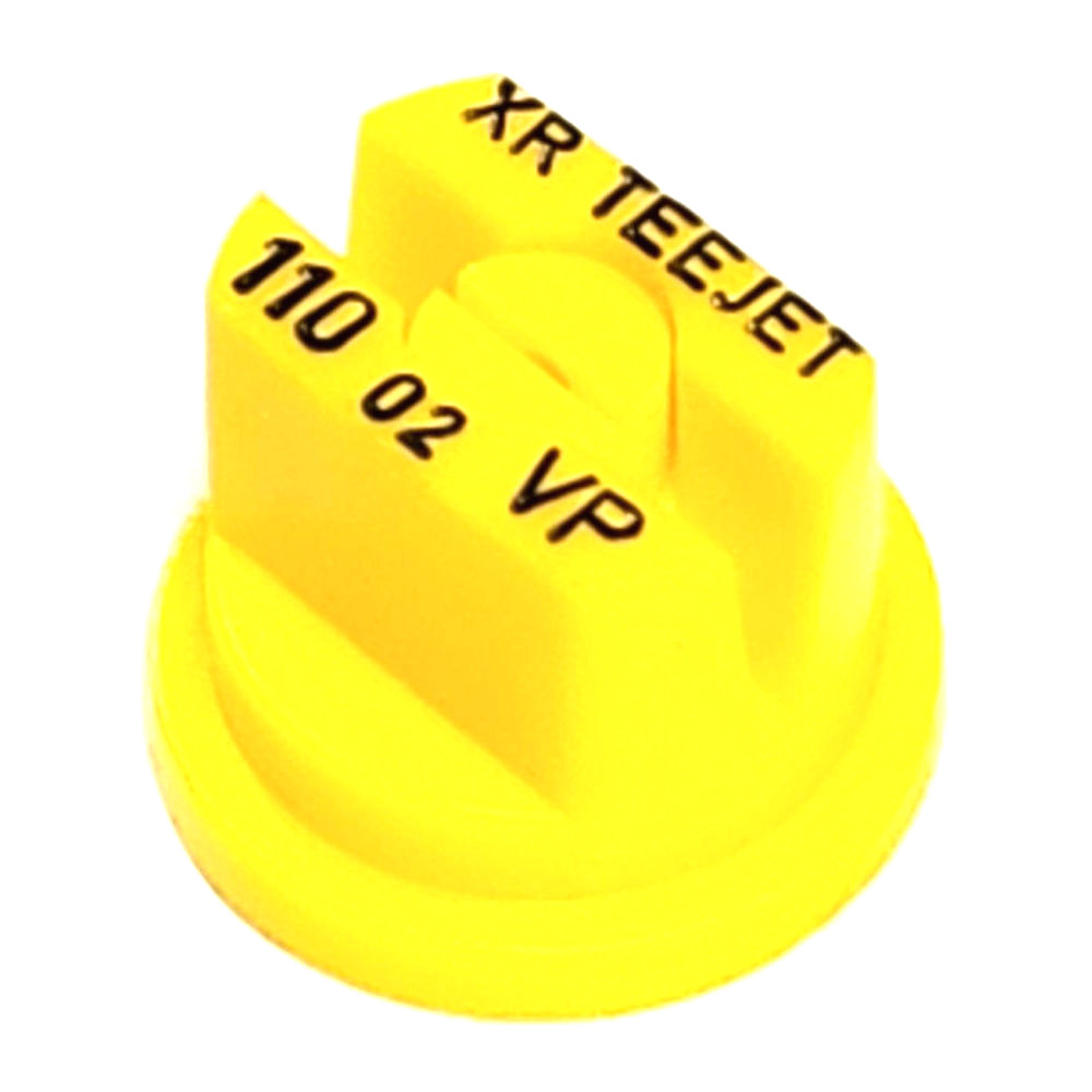 XR11002-VP, SIZE 02 110° EXTENDED RANGE FLAT SPRAY TIP NOZZLE POLY YELLOW