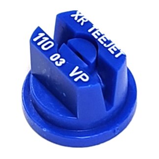 XR11003-VP, SIZE 03 110° EXTENDED RANGE FLAT SPRAY TIP NOZZLE POLY BLUE