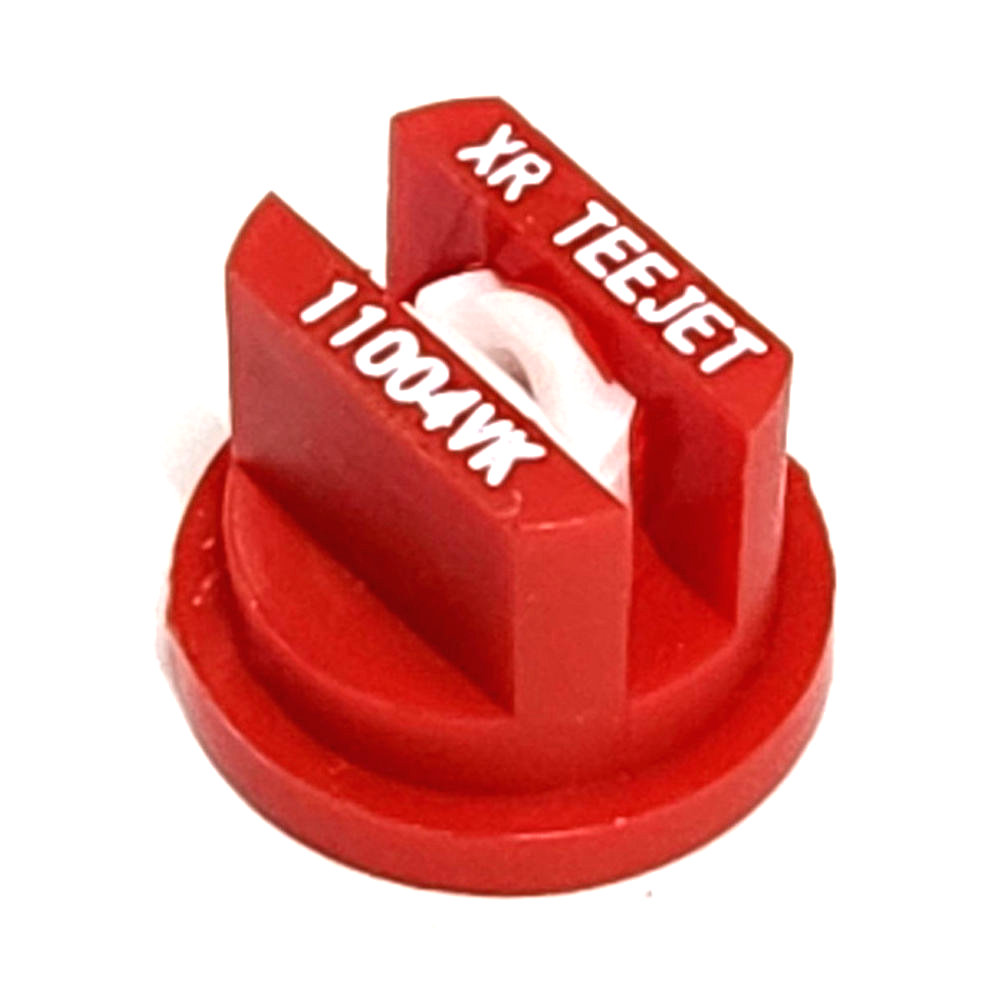 XR8004-VK, SIZE 04 80° EXTENDED RANGE FLAT SPRAY TIP NOZZLE CERAMIC RED