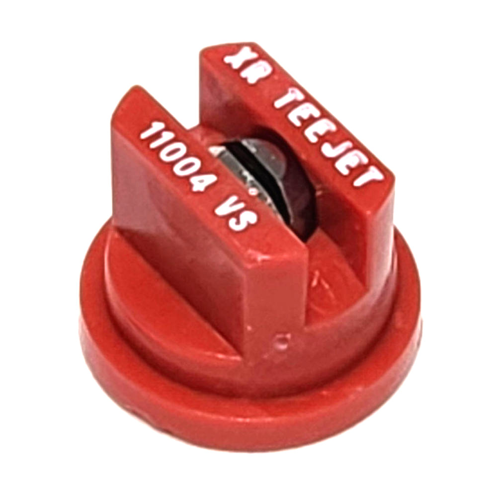 XR11004-VS, SIZE 04 110° EXTENDED RANGE FLAT SPRAY TIP NOZZLE STAINLESS RED