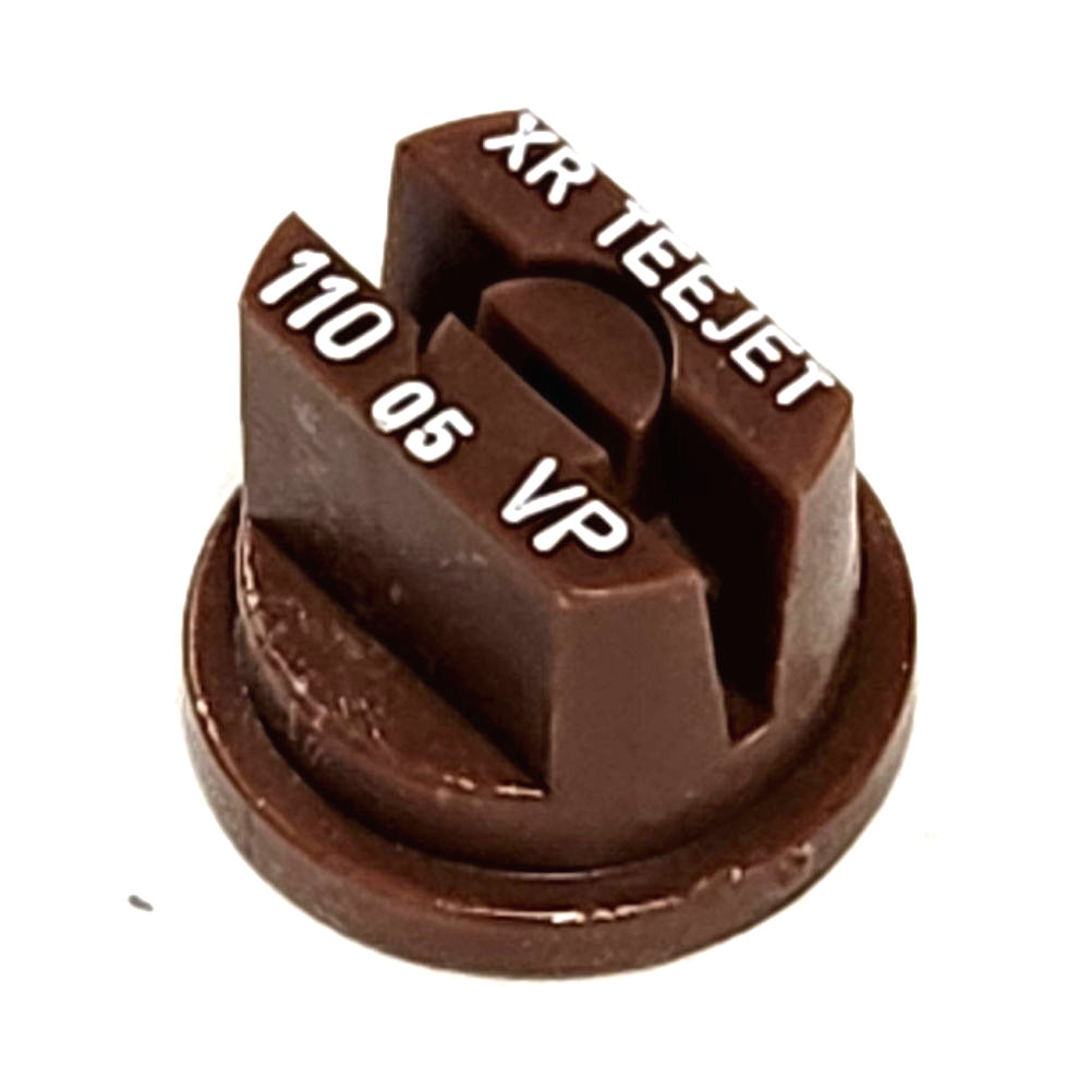 XR11005-VP, SIZE 05 110° EXTENDED RANGE FLAT SPRAY TIP NOZZLE POLY BROWN