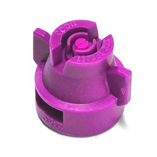 XRC110025-VP, SIZE 025 110° EXTENDED RANGE FLAT SPRAY TIP & CAP NOZZLE POLY VIOLET