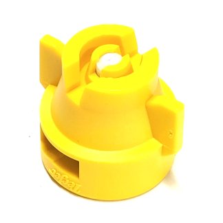 XRC11002-VK, SIZE 02 110° EXTENDED RANGE FLAT SPRAY TIP & CAP NOZZLE CERAMIC YELLOW