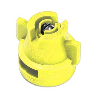 XRC8002-VS, SIZE 02 80° EXTENDED RANGE FLAT SPRAY TIP & CAP NOZZLE STAINLESS YELLOW