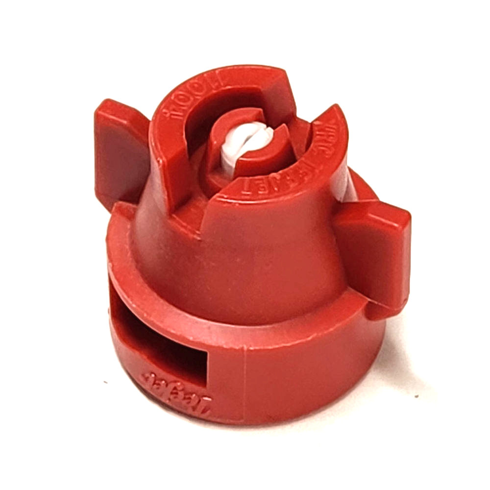 XRC8004-VK, SIZE 04 80° EXTENDED RANGE FLAT SPRAY TIP & CAP NOZZLE CERAMIC RED