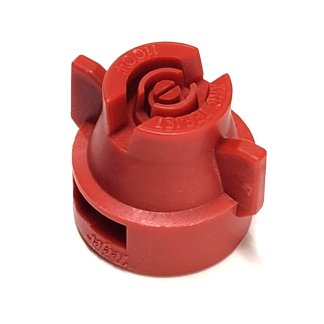 XRC11004-VP, SIZE 025 110° EXTENDED RANGE FLAT SPRAY TIP & CAP NOZZLE POLY RED