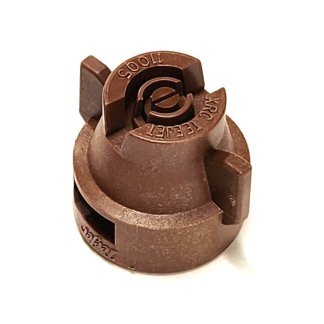 XRC11005-VP, SIZE 05 110° EXTENDED RANGE FLAT SPRAY TIP & CAP NOZZLE POLY BROWN