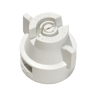 XRC11008-VP, SIZE 08 110° EXTENDED RANGE FLAT SPRAY TIP & CAP NOZZLE POLY WHITE