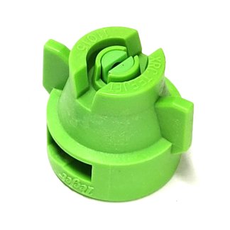 XRC11015-VP, SIZE 15 110° EXTENDED RANGE FLAT SPRAY TIP & CAP NOZZLE POLY LIGHT GREEN