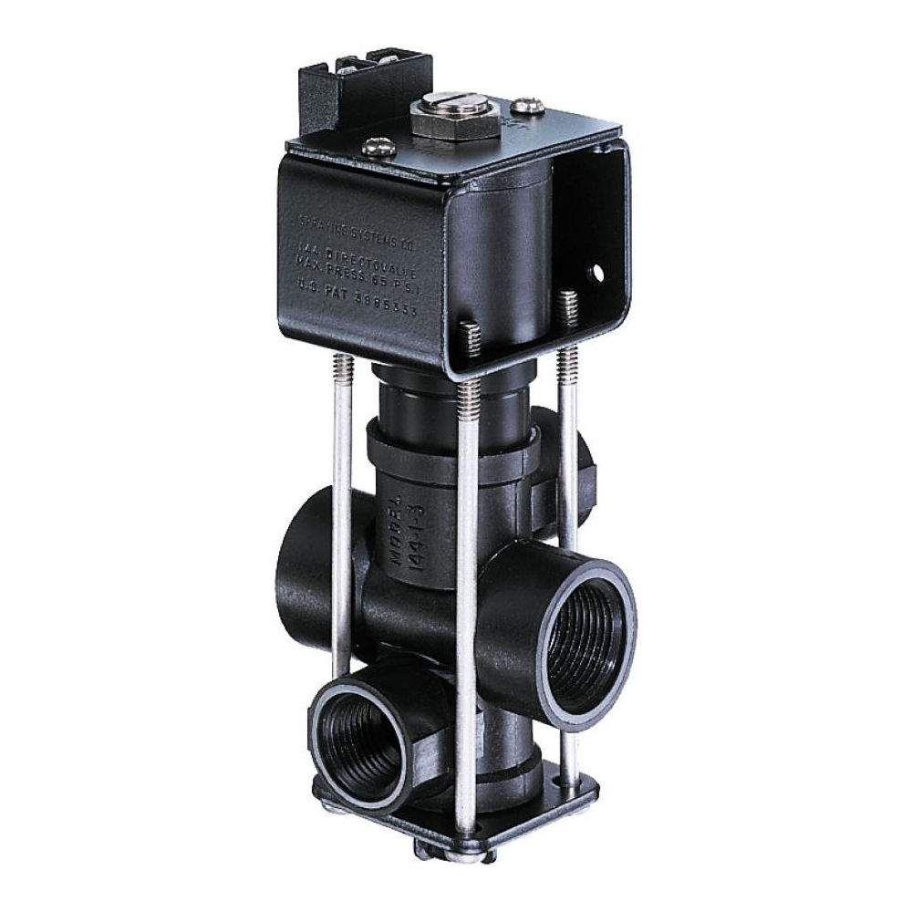AA144A-1-3, 144A SERIES 3-WAY ELECTRIC SOLENOID VALVE 3/4" FPT INLETS X 1/2" FPT OUTLETS