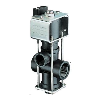 AA144F-1-3, 144F SERIES 3-WAY ELECTRIC SOLENOID VALVE 3/4" FPT INLETS X 1/2" FPT OUTLETS, BRASS INTERNALS, 50 MAX PSI