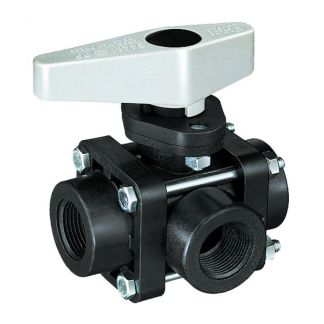 AA344M-3-1, 1" NPT 3-WAY MANUAL VALVE