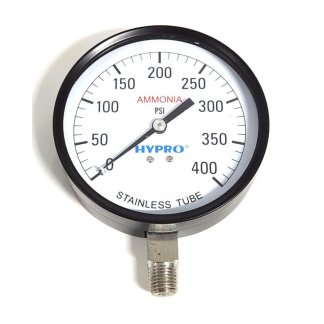ASG4004, 4" AMMONIA PRESSURE GAUGE 400 PSI