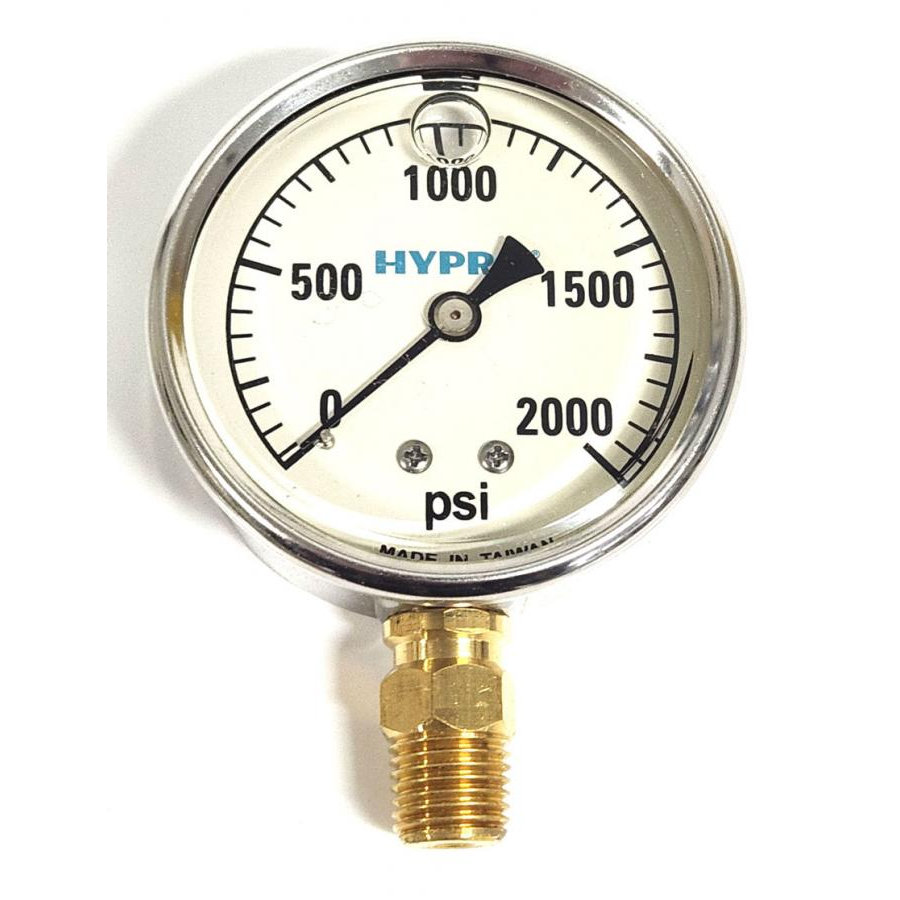 GG2000, 2-1/2" LIQUID FILLED PRESSURE GAUGE 2000 PSI